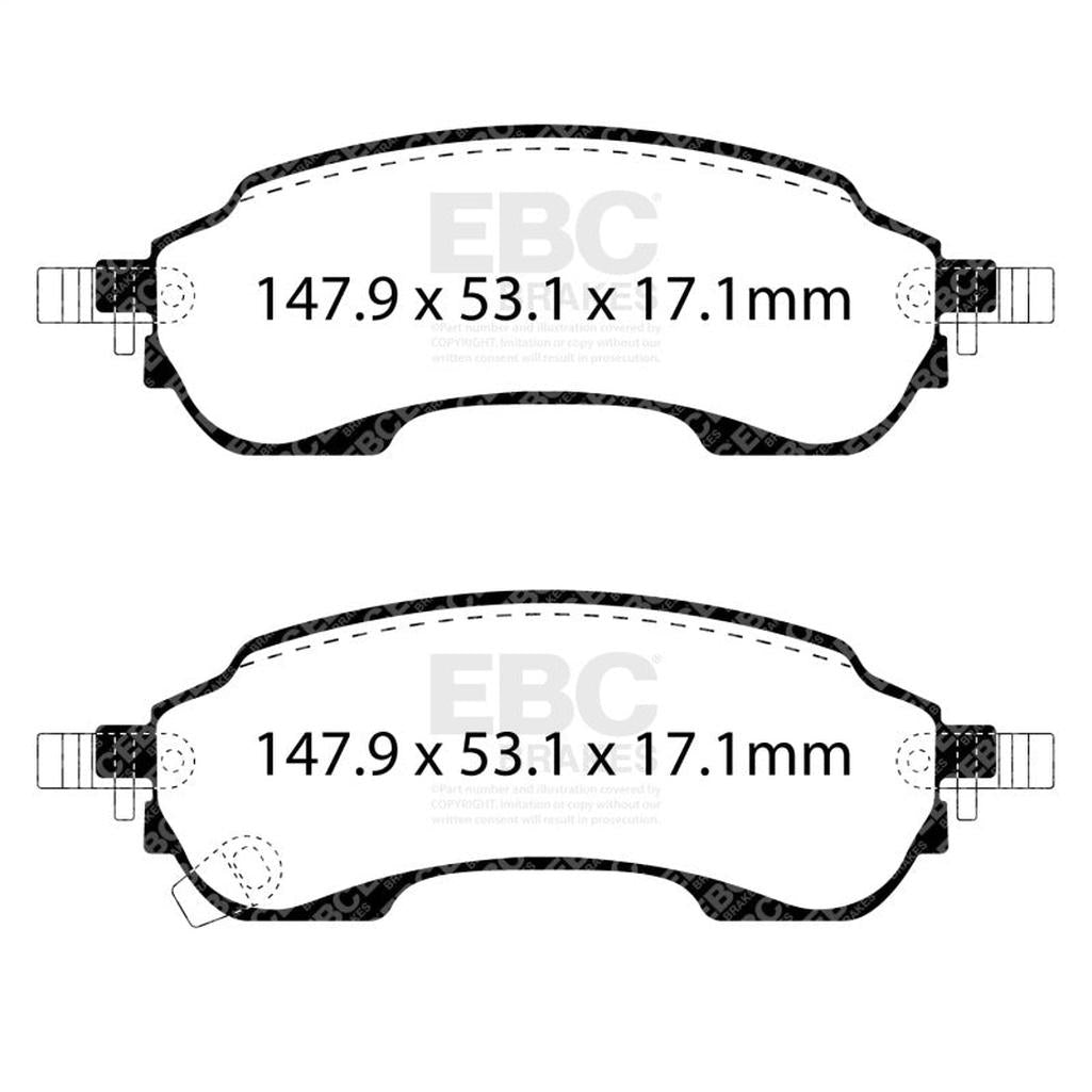 EBC Greenstuff 2023+ Ford Bronco 2.7TT Rear Brake Pads – Heavy Duty Offroad Performance