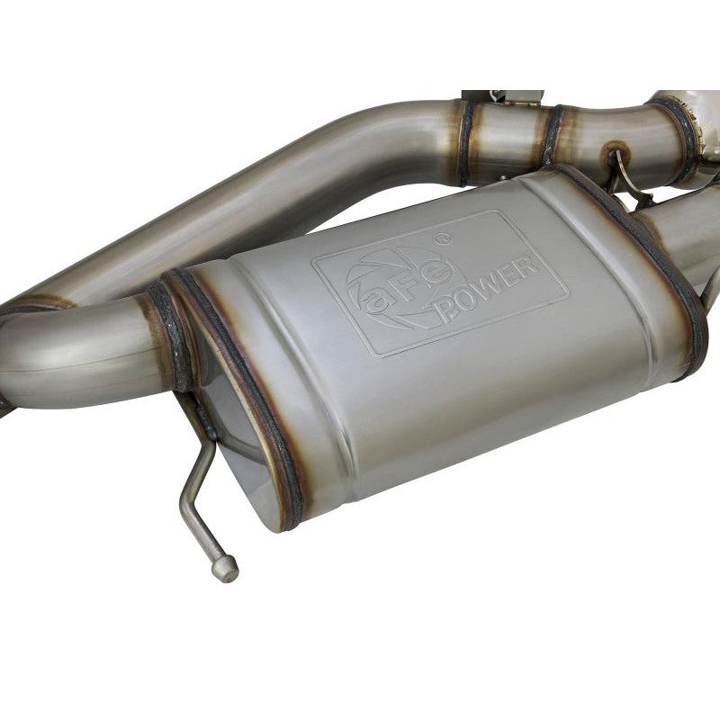 aFe MACHForce XP 3in 304 SS Cat-Back Dual Mode Exhaust w/ Polished Tips 16-17 Cadillac ATS-V V6-3.6L