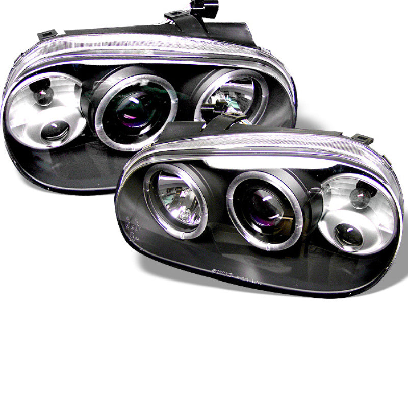 Spyder Volkswagen Golf IV 99-05 Projector Headlights LED Halo Black High H1 Low H1 PRO-YD-VG99-BK-SR1 Performance