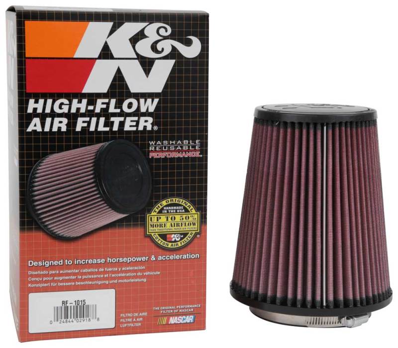 K&N 6 inch OD-Base 4 1/2 inch OD-Top 7 Inch H Round Tapered Universal Air Filter-SR1 Performance