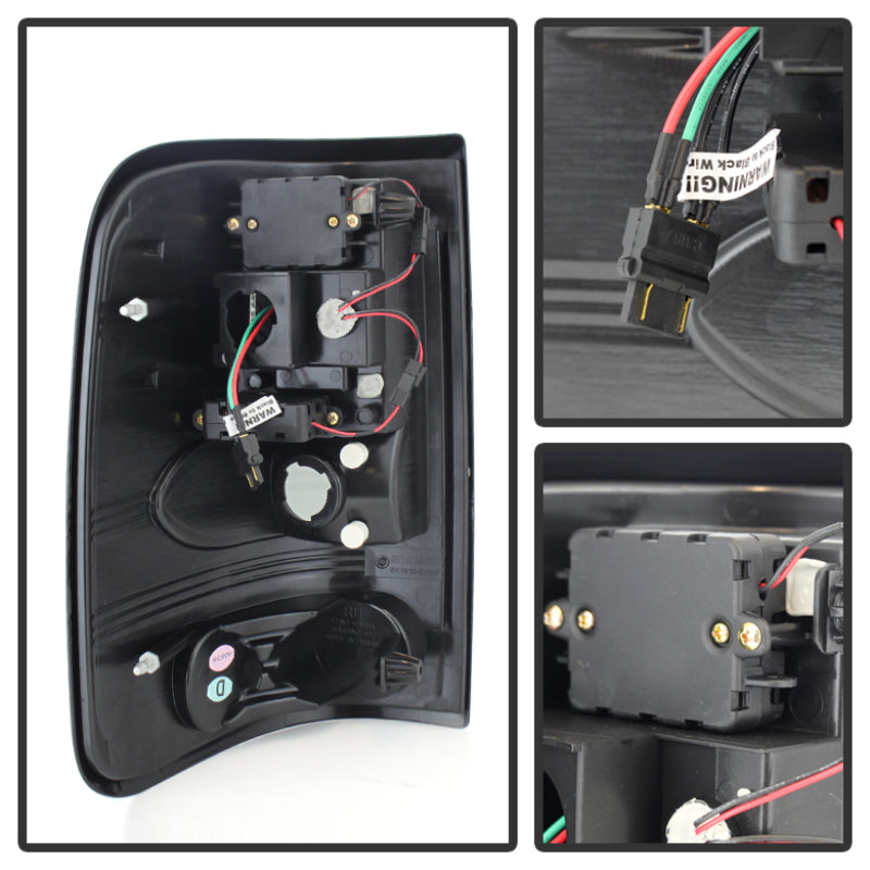 Spyder Ford F150 side 04-08 (Not Fit Heritage & SVT)LED Tail Lights Blk Smke ALT-YD-FF15004-LED-BSM-SR1 Performance