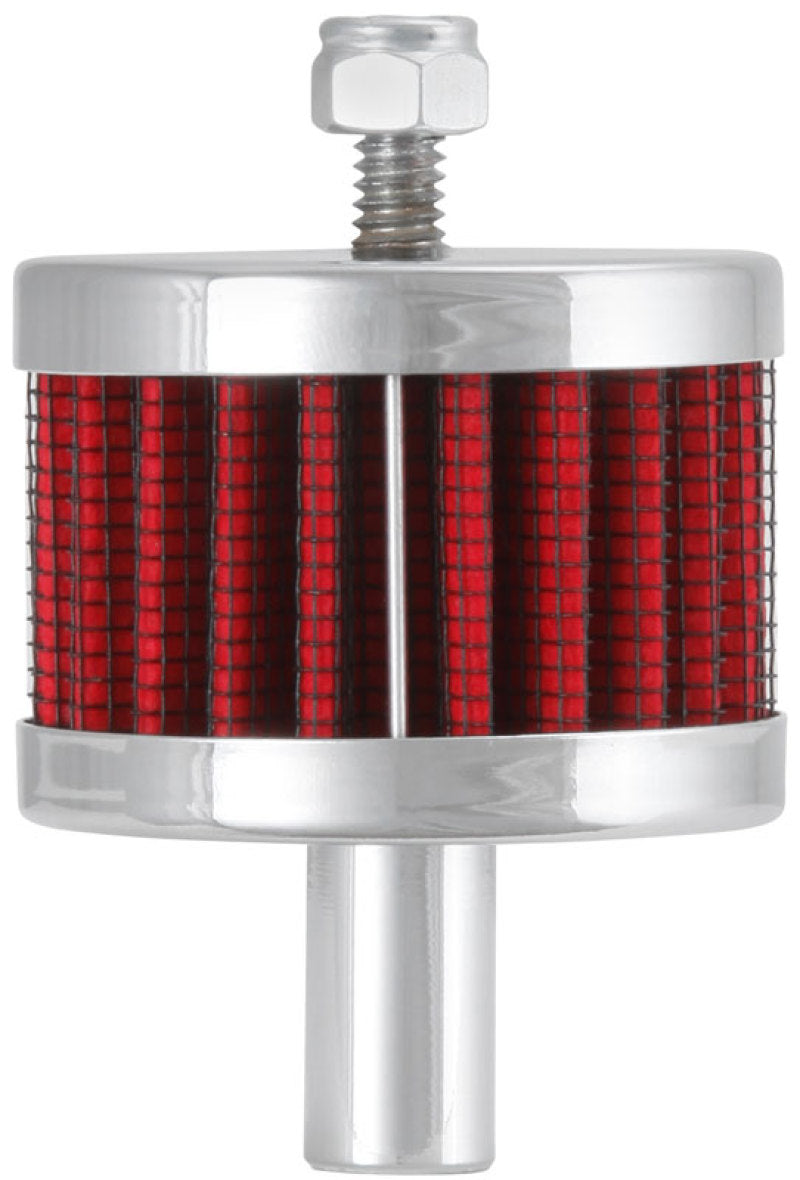 K&N Steel Base Crankcase Vent Filter 0.5in Vent OD x 2in OD x 1.5in Height-SR1 Performance