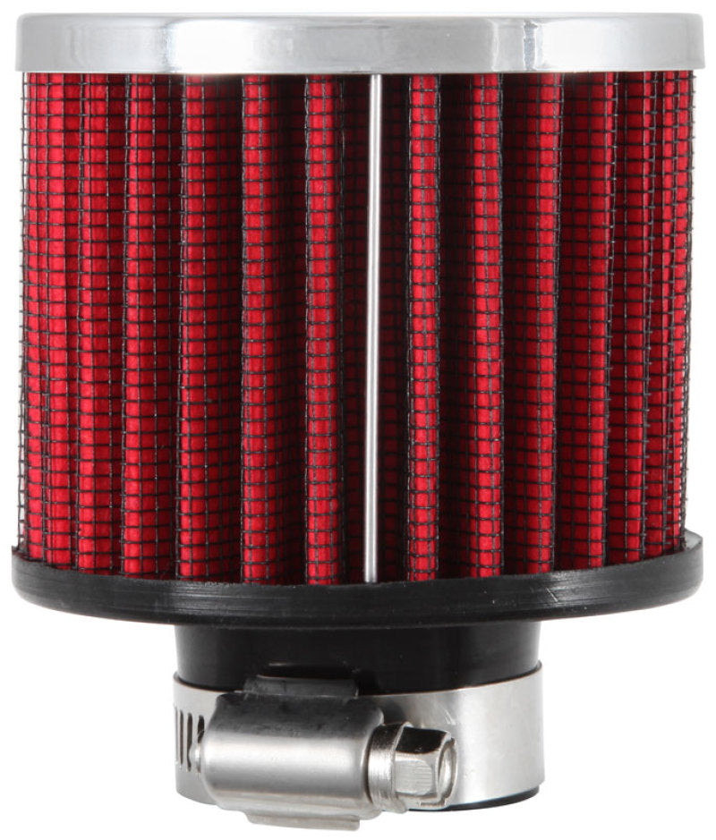 K&N 1.25in Flange ID x 3in OD x 2.5in H Rubber Base Crankcase Vent Filter-SR1 Performance