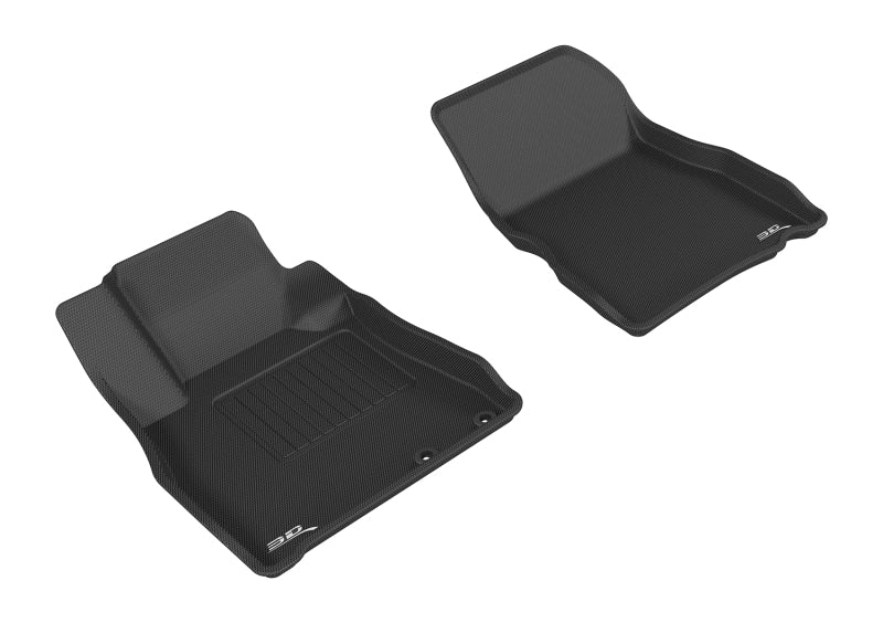 3D MAXpider 2014-2019 Nissan Versa Note Kagu 1st Row Floormat - Black-SR1 Performance