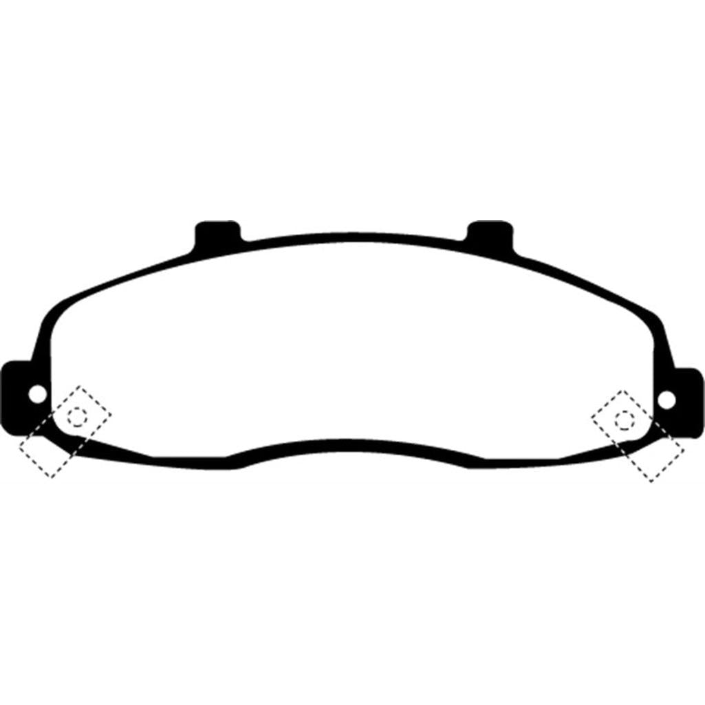 EBC Greenstuff 6000 Series Rear Brake Pads for Ford F-150 and Lincoln Blackwood
