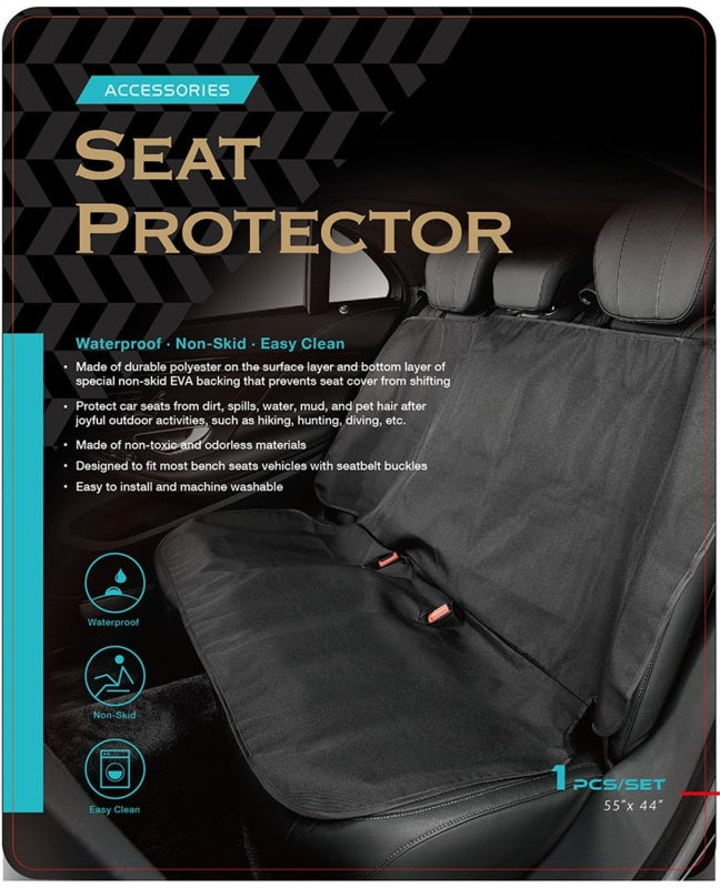 3D MAXpider Universal Bench Seat Defender - Black-SR1 Performance
