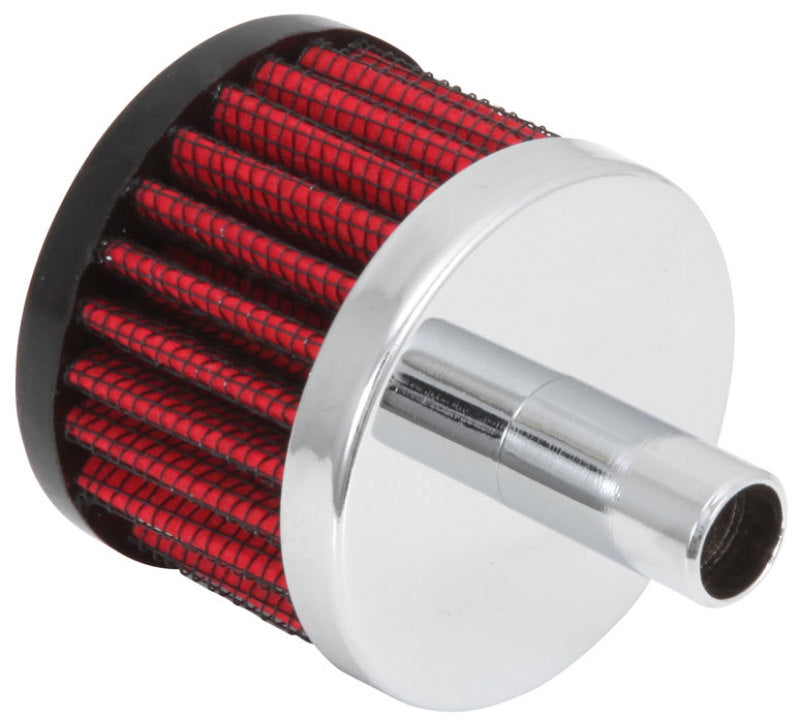 K&N Steel Base Crankcase Vent Filter .5in Vent OD x 2in OD x 1.5in Height-SR1 Performance