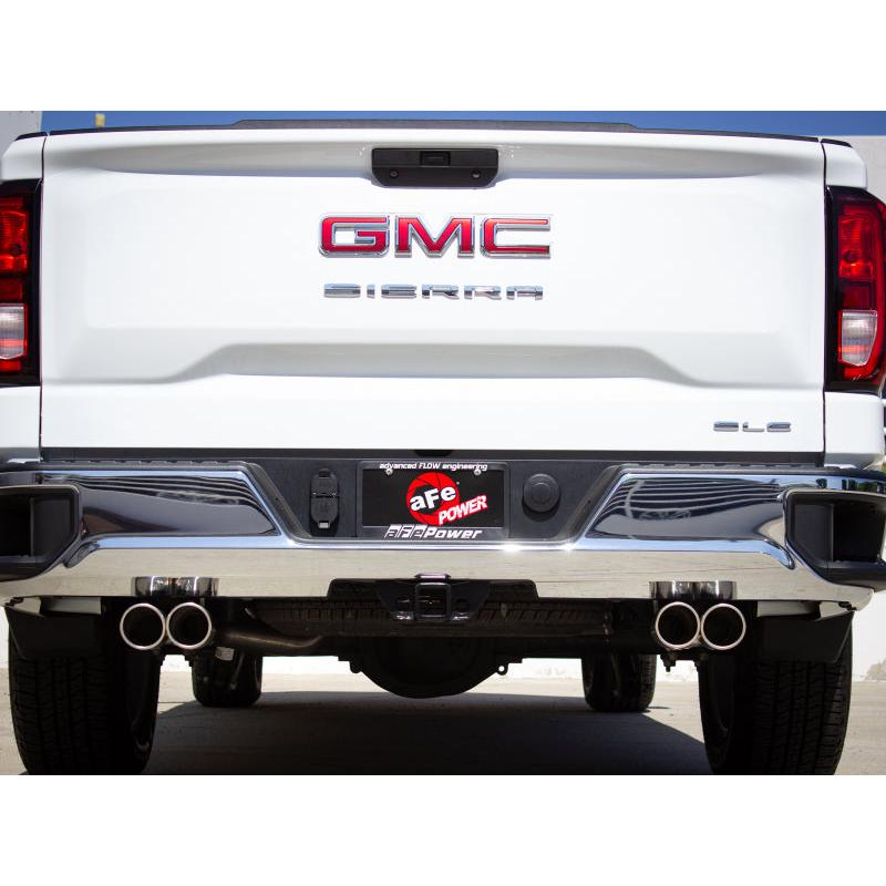 aFe Vulcan Series 3-2.5in 304SS Exh Cat-Back w/ Pol Tips 2019 GM Silverado/Sierra 1500 L4-2.7L (t)-SR1 Performance