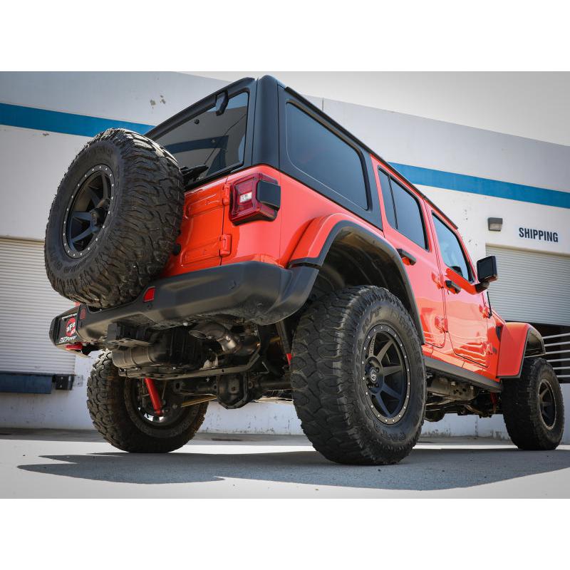 aFe 20-21 Jeep Wrangler (JL) Large Bore-HD 3 IN 304 Stainless Steel DPF-Back Hi-Tuck Exhaust System-SR1 Performance