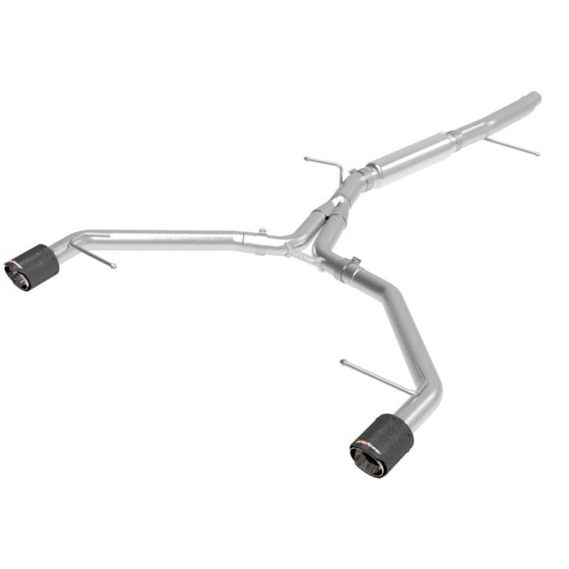 aFe 17-19 Audi A4 (L4-2.0L) MACH Force-Xp Stainless Steel Axle-Back Exhaust System - Carbon Tip-SR1 Performance