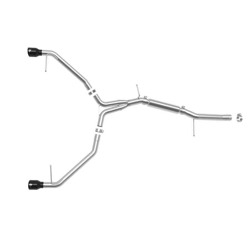 aFe 17-19 Audi A4 (L4-2.0L) MACH Force-Xp Stainless Steel Axle-Back Exhaust System - Black Tip-SR1 Performance