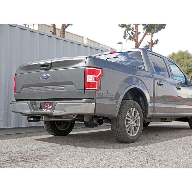 aFe Gemini XV 3in 304 SS Cat-Back Exhaust 15-20 Ford F-150 V6 2.7L/3.5 w/ Black Tips