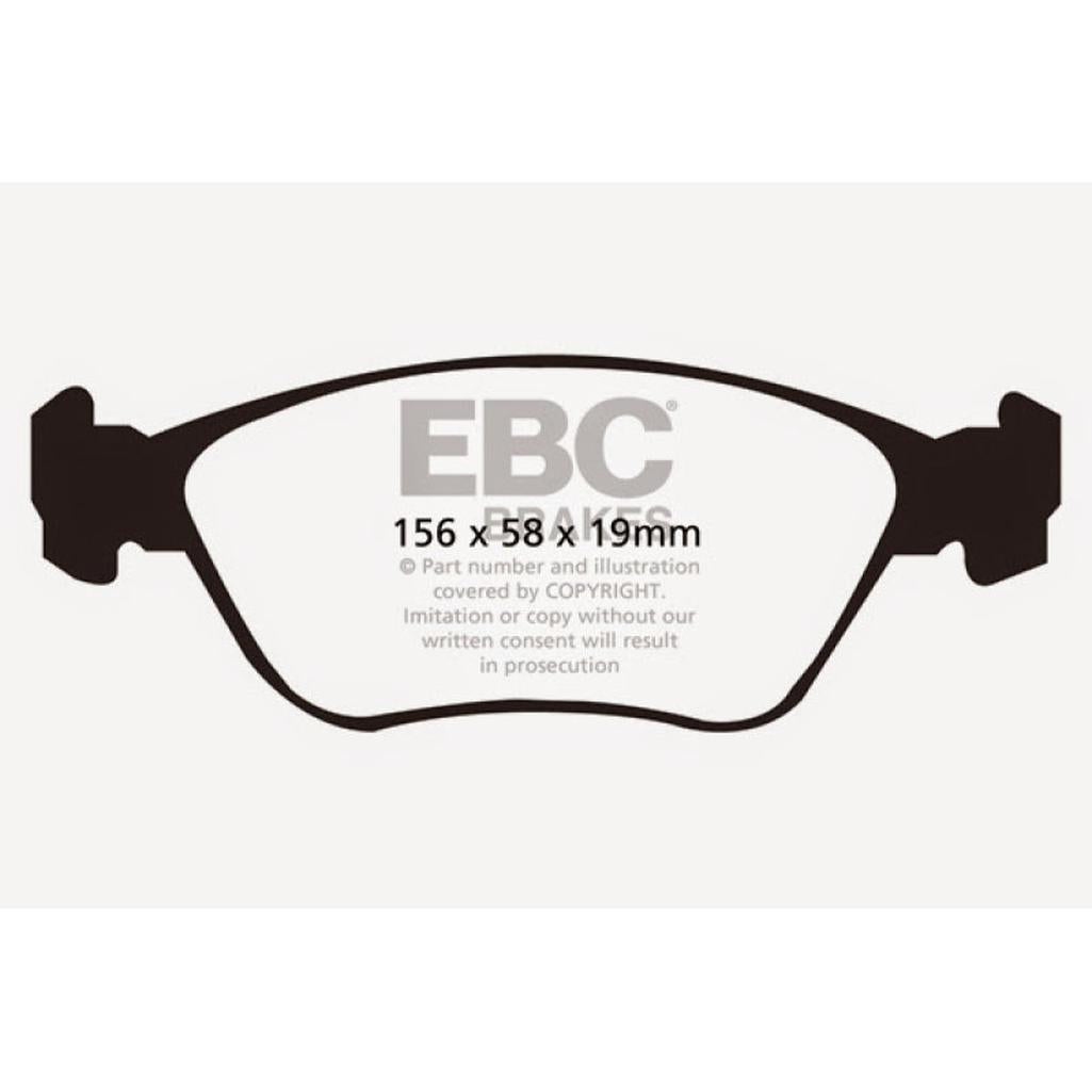 EBC Redstuff Ceramic Low Dust Front Brake Pads for Volvo C70 and V70 (Part No. DP31362C)