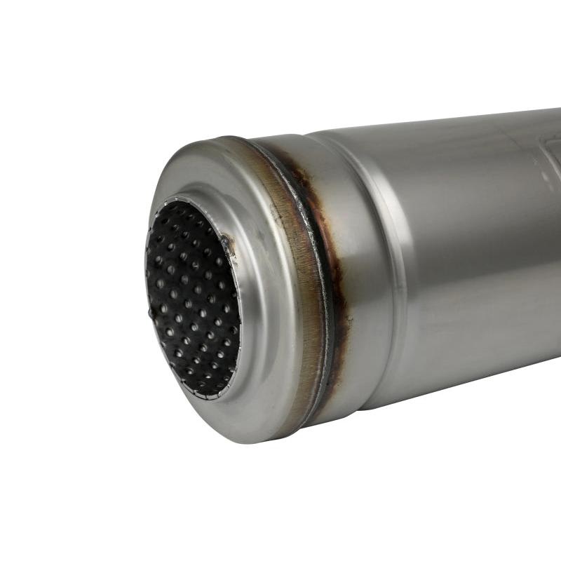 aFe MACH Force-Xp 409 SS Muffler 3in Center/Center 18in L X 5in Dia - Round Body-SR1 Performance