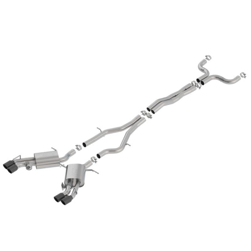 Borla 16-18 Cadillac CTS-V 6.2L V8 2.75in Diameter S Type Catback Exhaust w/ Valves Black Chrome Tip