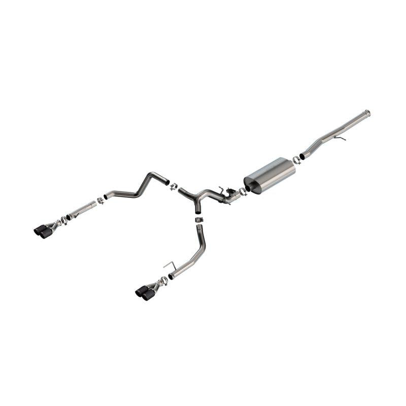 Borla 2024 Chevy Silverado 1500 6.2L V8 Touring Catback Exhaust w/ Simulator - CF Black Anodized