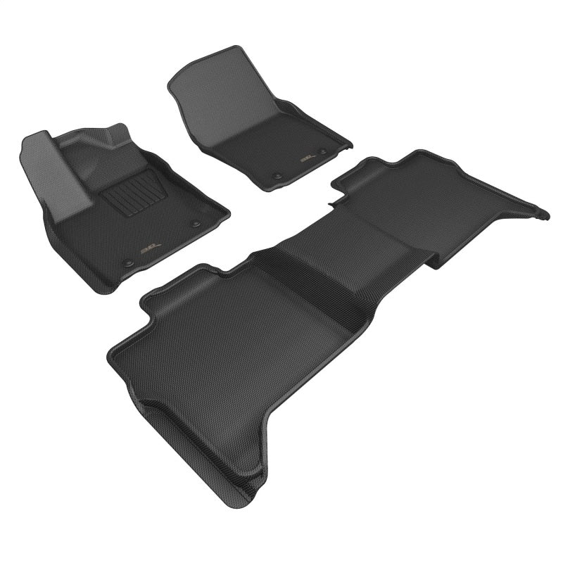 3D MAXpider 2022+ Toyota Tundra Crew Max Kagu 1st & 2nd Row Floor Liner - Black-SR1 Performance