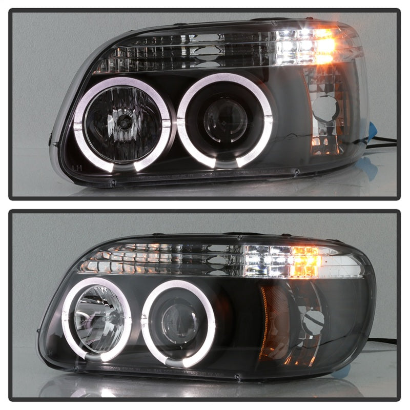 Spyder Ford Explorer 95-01 1PC Projector Headlights LED Halo Blk PRO-YD-FEXP95-HL-1PC-BK-SR1 Performance