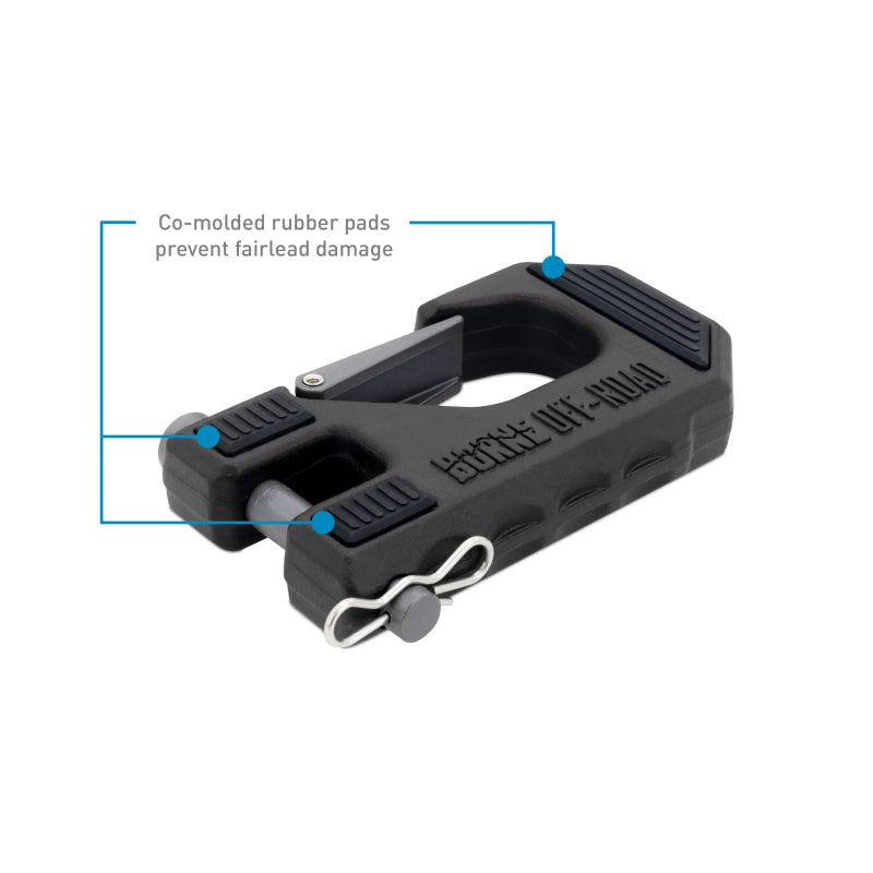 Borne Off-Road Winch Hook with 3/8 Inch Rope and Red Hand Strap - Part BNWN-SR-38-85KRD