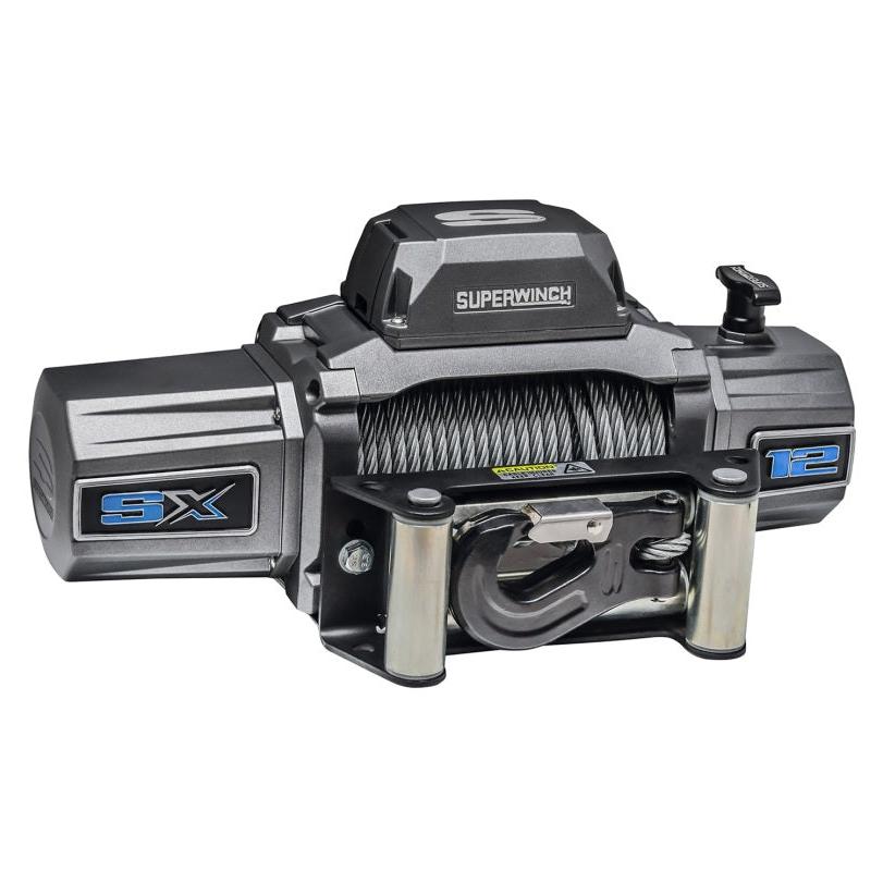 Superwinch 12000 LBS 12V DC 3/8in x 85ft Wire Rope SX 12000 Winch - Graphite-SR1 Performance