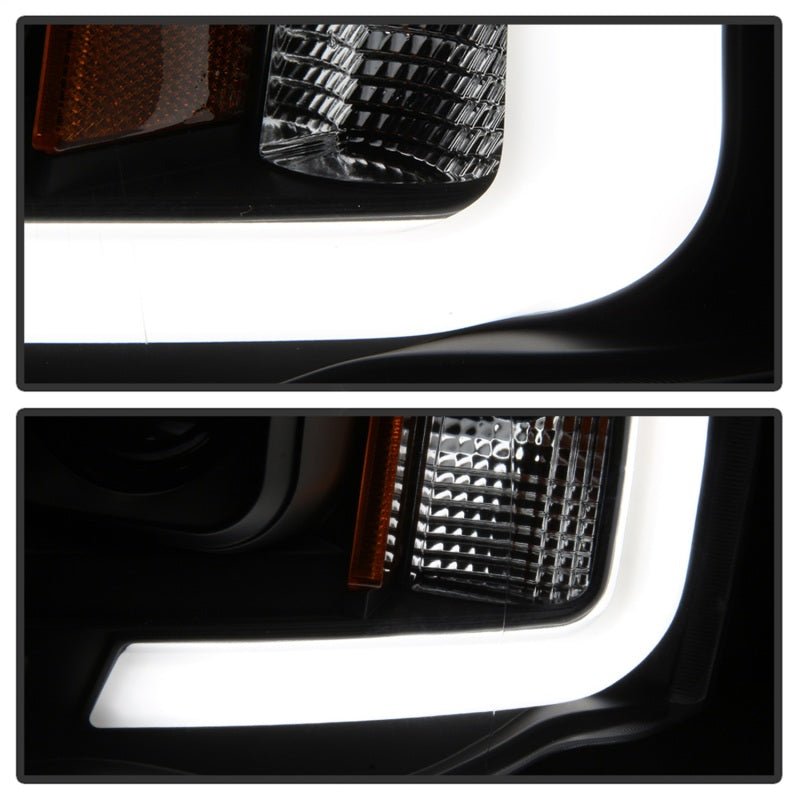 Spyder 02-05 Dodge Ram 1500 Light Bar Projector Headlights - Black (PRO-YD-DR02V2-LB-BK)-SR1 Performance