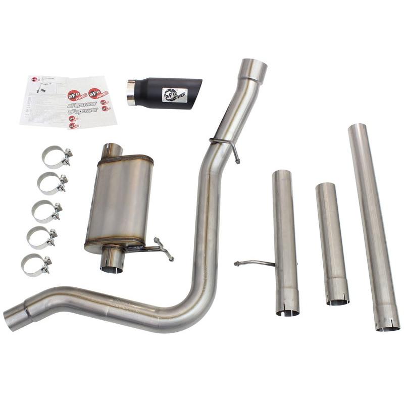 aFe MACHForce XP Exhaust 3in-3.5in SS Single Side Ext CB w/ Black Tip 99-04 Ford F150 V8 5.4L/6.8L-SR1 Performance