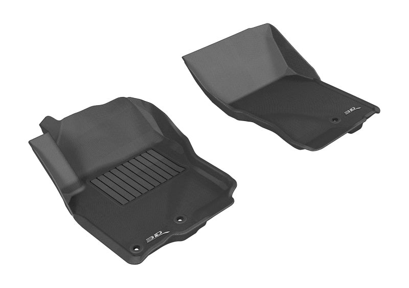 3D MAXpider 2005-2019 Nissan Frontier Crew/King Cab Kagu 1st Row Floormat - Black-SR1 Performance