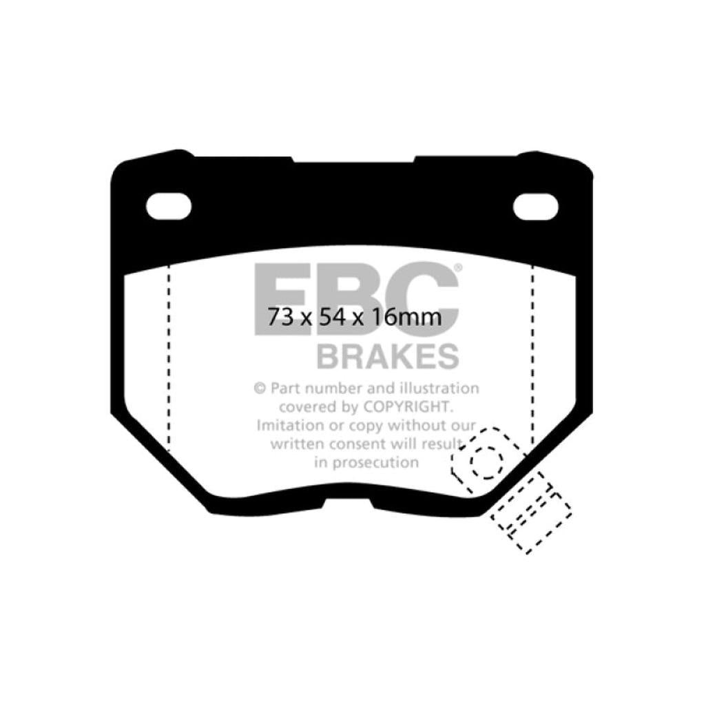 EBC Yellowstuff Rear Brake Pads for 1989-1996 Nissan 300ZX and R32 Skyline GT-R – High-Performance Street and Track Use