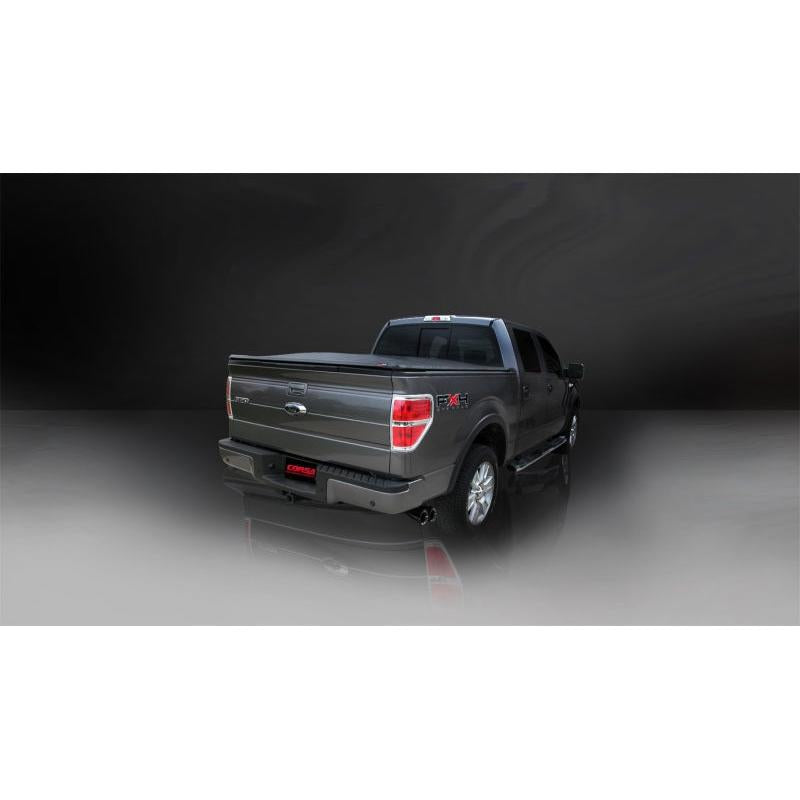 Corsa 2010-2010 Ford F-150 Raptor 5.4L V8 Black Sport Cat-Back Exhaust