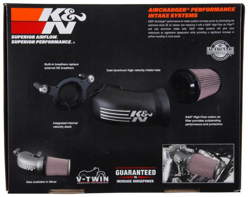 K&N 01-17 Harley Davidson Softail / Dyna FI Performance Air Intake System-SR1 Performance