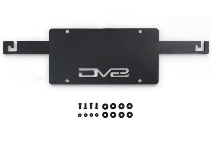 DV8 Offroad Front License Plate Mount for 2021-2023 Ford Bronco - Center Bumper Relocation