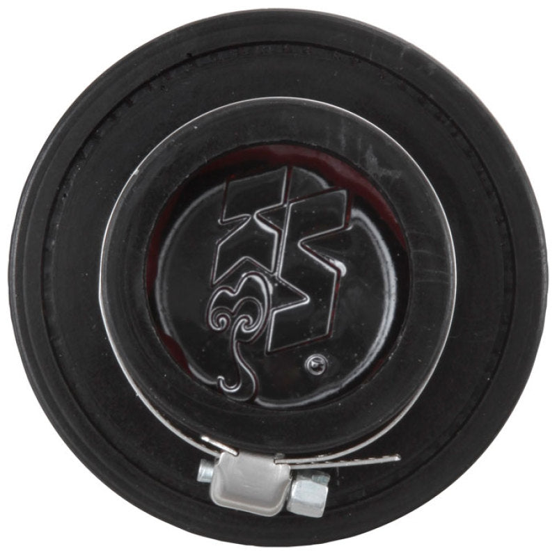 K&N 1.5in Flange ID x 3in OD x 2.5in H Chrome Finish Rubber Base Crankcase Vent Filter-SR1 Performance