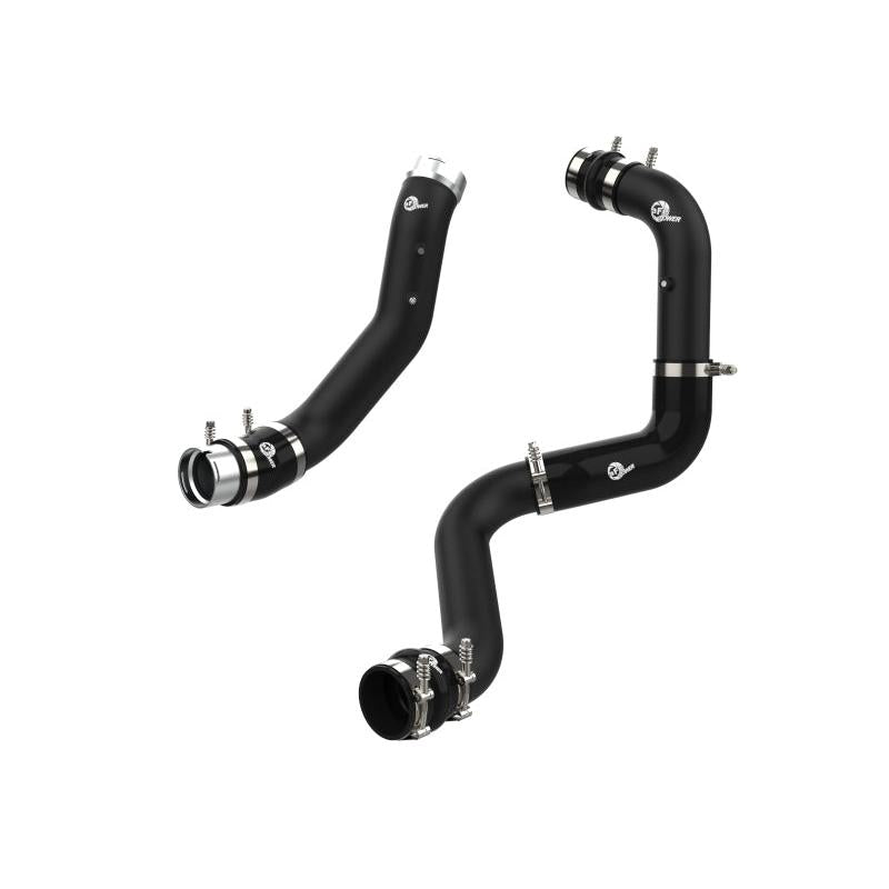 aFe 2024 GM Diesel Trucks V8 6.6L L5P BladeRunner Aluminum 3in Hot & 3.5in Cold Charge Pipe - Black