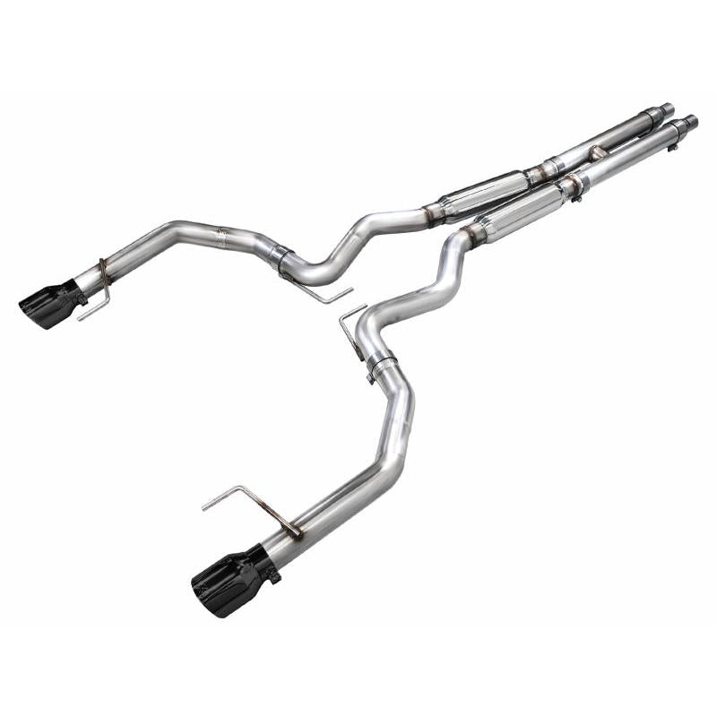 AWE 2024 Ford Mustang GT Fastback S650 RWD Track Edition Catback Exhaust w/ Dual Diamond Black Tips