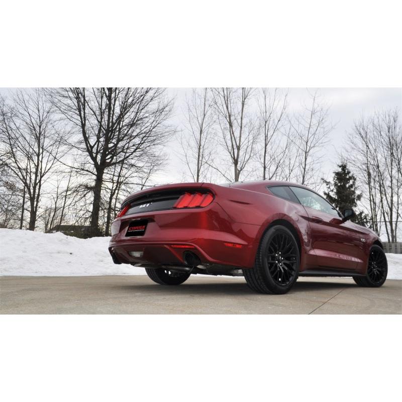 Corsa 2015-2017 Ford Mustang GT Fastback 5.0 3in Xtreme Cat Back Exhaust w/ Dual Black 4.5in Tips