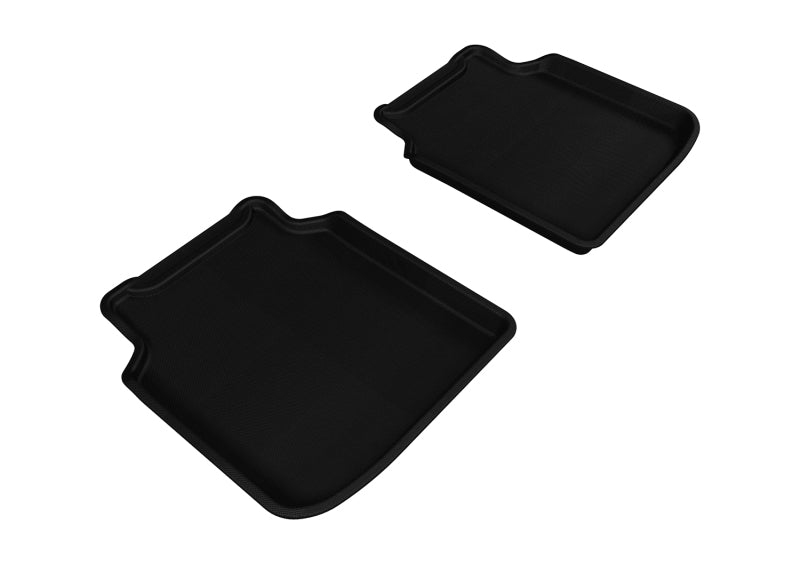3D MAXpider 2009-2012 BMW 7 Series LI F02/F04 Kagu 2nd Row Floormats - Black-SR1 Performance