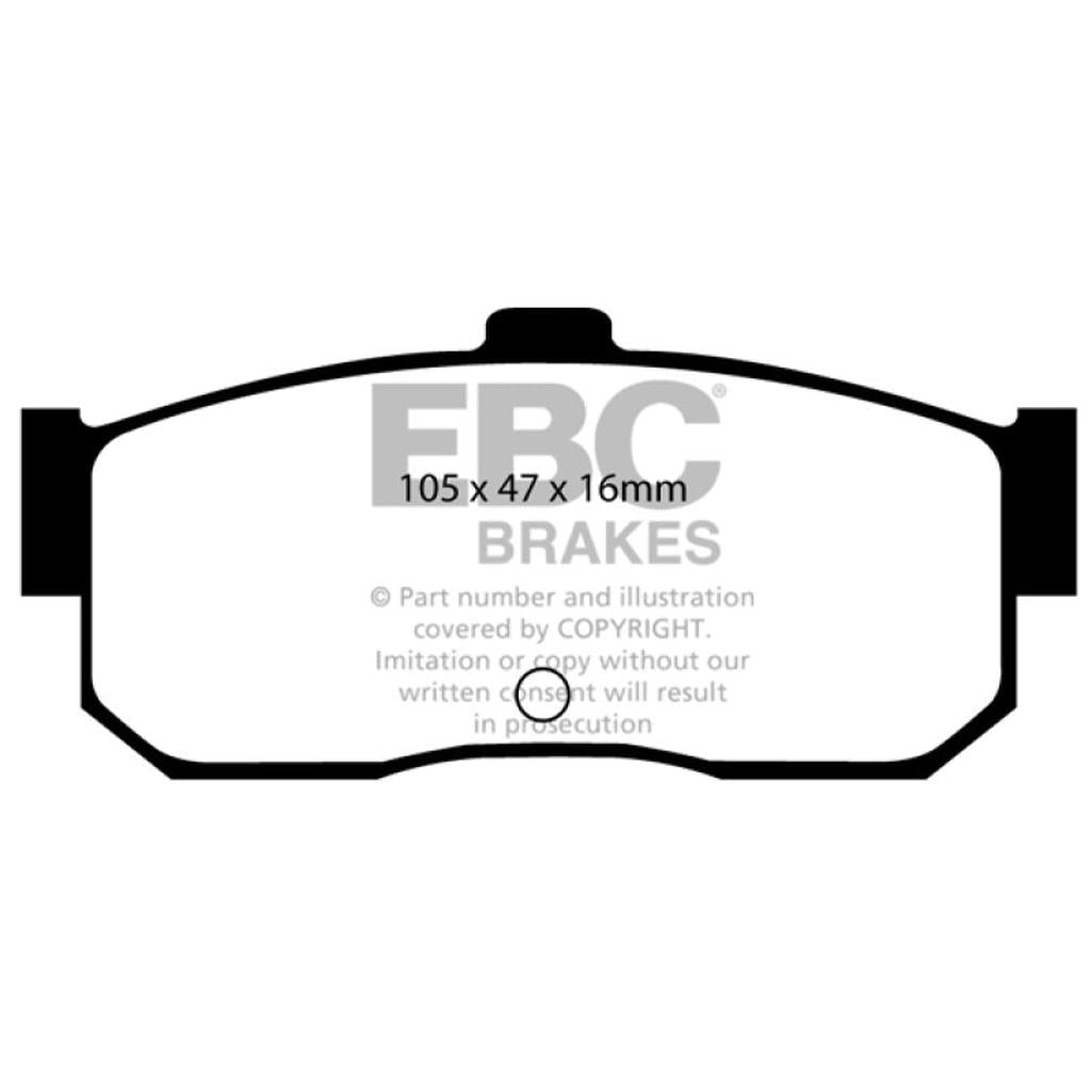 EBC Redstuff Ceramic Low Dust Rear Brake Pads for Nissan Maxima and Infiniti G20 – Part No. DP3889C