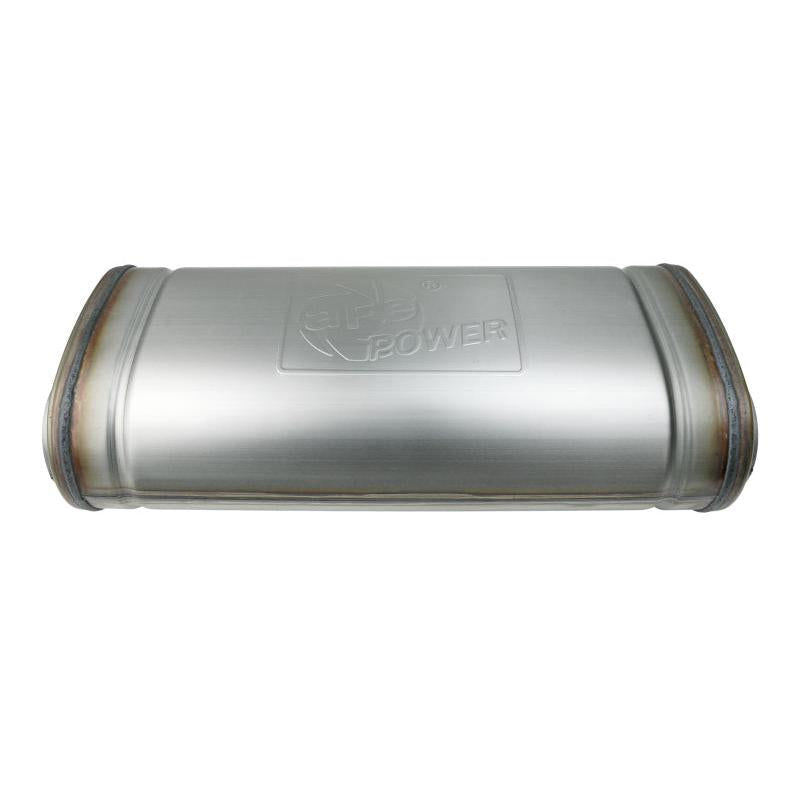 aFe MACH Force-Xp 409 SS Muffler 3in Dual Inlet/Dual Outlet 5in H x 8in W x 18in L - Oval Body