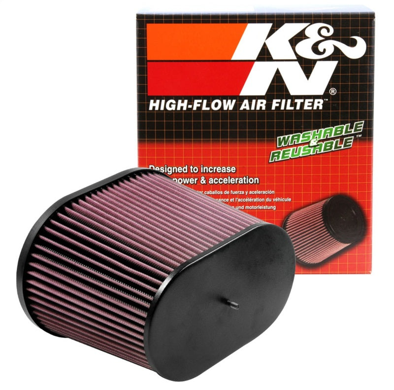 K&N Universal Air Filter - Oval Straight - 3.688in Flange ID x 10.25in Base O/S Length x 7.875in H-SR1 Performance