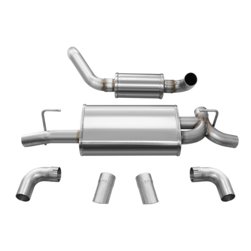 Corsa 2018-2024 Jeep Wrangler JL 2.5in Dual Rear Turn Down Exit Touring Axle-Back Exhaust-SR1 Performance