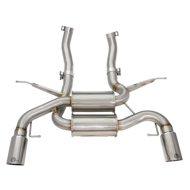 aFe MACHForce XP 2.5in Axle Back Stainless Exhaust w/ Polished Tips 07-13 BMW 335i 3.0L L6 (E90/92)-SR1 Performance