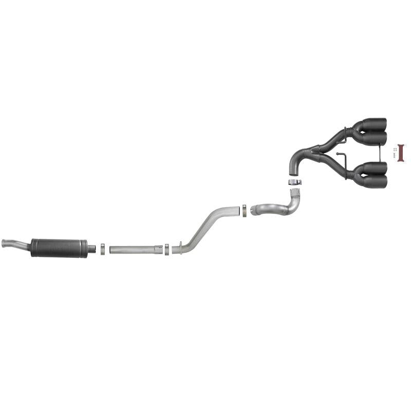 aFe Rebel Series 2.5in 304 SS Cat-Back Exhaust w/ Black Tip 18-20 Jeep Wrangler (JL)-SR1 Performance