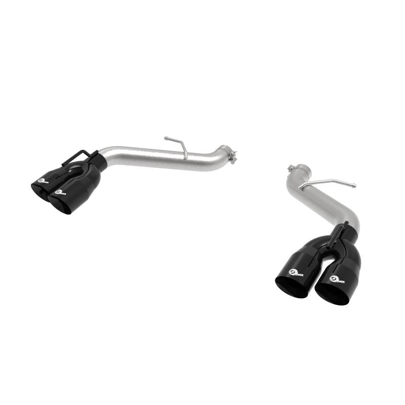 aFe POWER MACH Force-Xp 3in Axle-Back Exhaust 16-20 Chevrolet Camaro SS V8 6.2L w/o Mufflers - Black