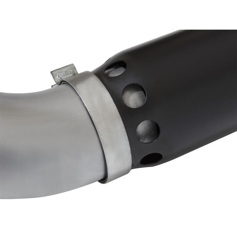 aFe Atlas Exhaust 5in DPF-Back Al Steel 2016 Nissan Titan XD V8-5.0L Black Tip-SR1 Performance