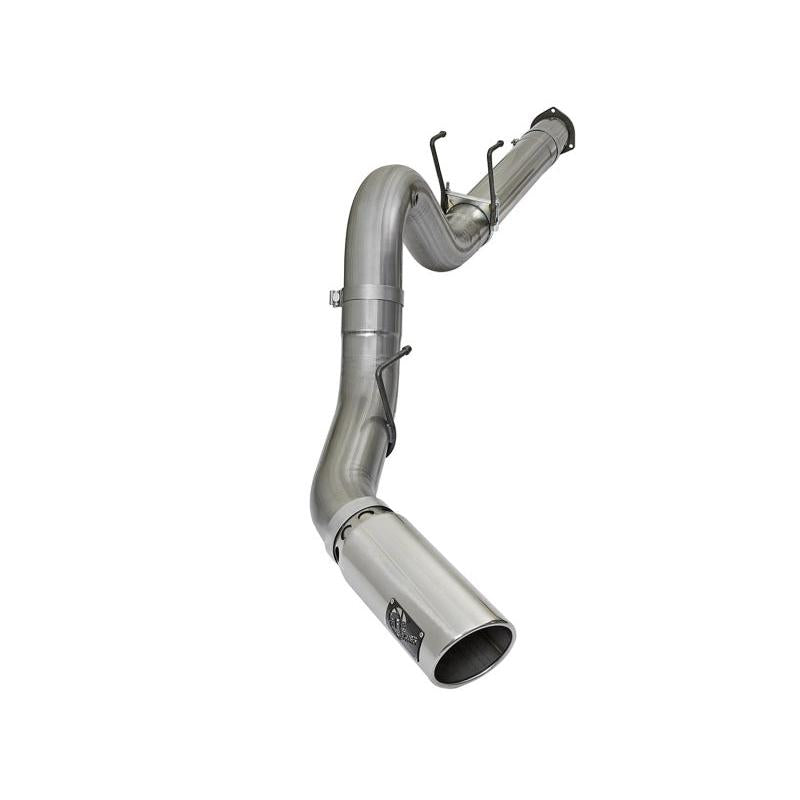 aFe LARGE BORE HD 5in 409-SS DPF-Back Exhaust w/Polished Tip 2017 Ford Diesel Trucks V8 6.7L (td)