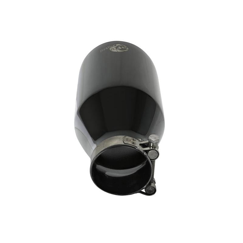 aFe MACH Force-Xp 409 SS Clamp-On Exhaust Tip 2.5in. Inlet / 4.5in. Outlet / 9in. L - Black-SR1 Performance