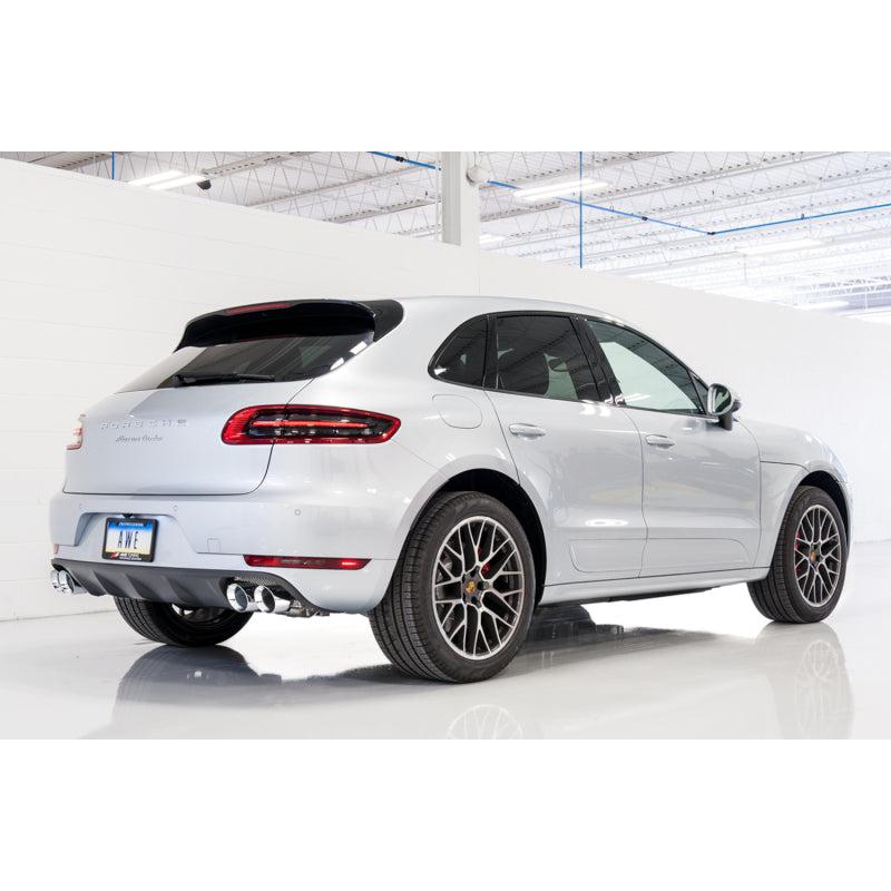 AWE Tuning Porsche Macan Touring Edition Exhaust System - Chrome Silver 102mm Tips