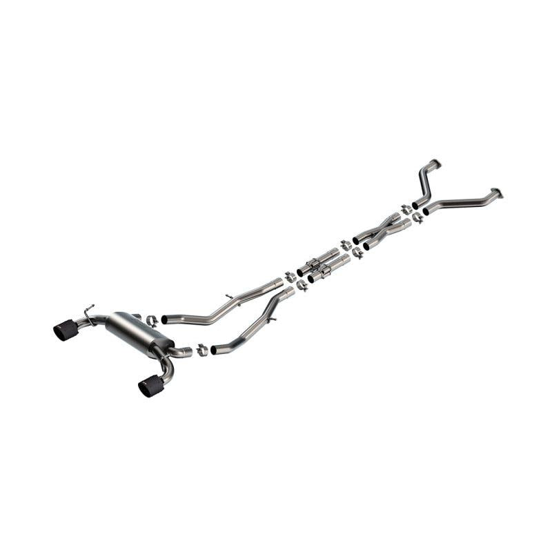 Borla 23-24 Nissan Z 2.5in S-Type Cat Back Exhaust 4.5in Tip - Carbon Fiber Black Anodized