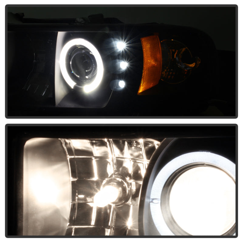 Spyder Dodge Ram 1500 94-01 Sport Projector Headlights LED Halo LED Blk Smke PRO-YD-DR94-HL-AM-BSM-SR1 Performance