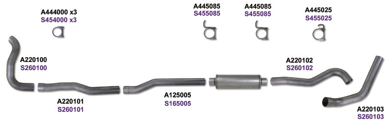 Diamond Eye KIT 4in TB MRP SGL SS DDG4X4 89-93 Dodge 5.9L Cummins 2500/3500 No Muffler-SR1 Performance